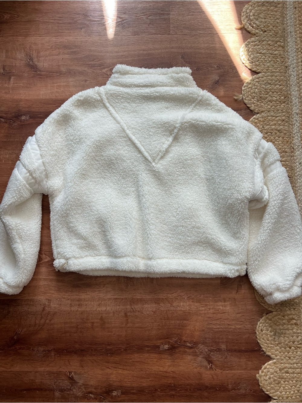 Free People FP Movement Nantucket Fleece Jacket Size Large RT $98 Ivory - Picture 4 of 4
